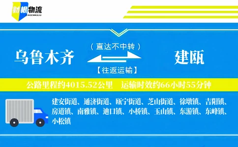 乌鲁木齐到建瓯物流公司