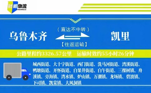 乌鲁木齐到凯里物流公司
