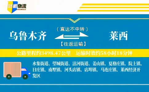 乌鲁木齐到莱西物流公司