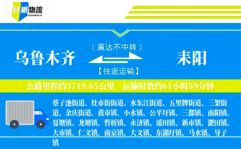 乌鲁木齐到耒阳物流公司
