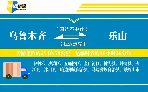 乌鲁木齐到乐山物流公司