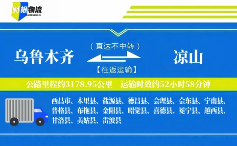 乌鲁木齐到凉山物流公司