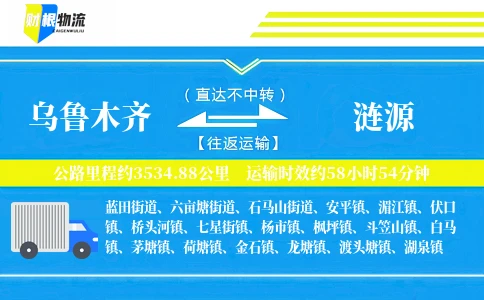 乌鲁木齐到涟源物流公司