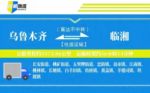 乌鲁木齐到临湘物流公司
