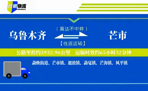 乌鲁木齐到芒市物流公司