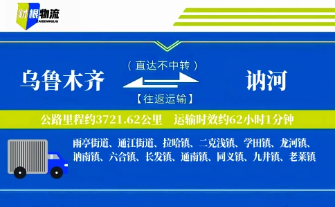 乌鲁木齐到讷河物流公司