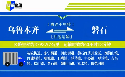 乌鲁木齐到磐石物流公司