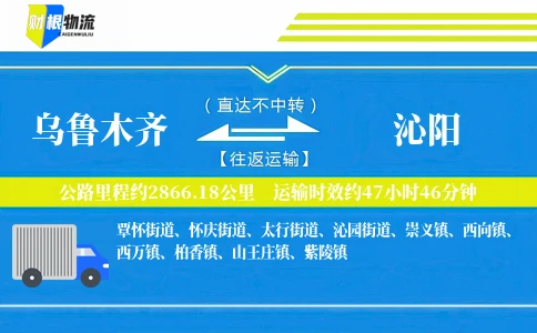 乌鲁木齐到沁阳物流公司