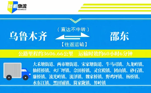 乌鲁木齐到邵东物流公司