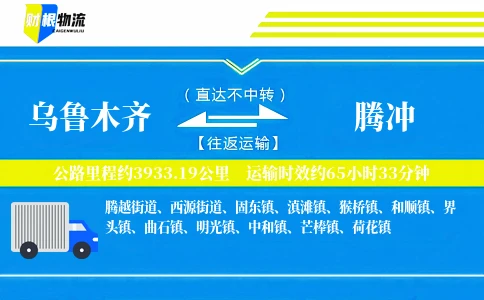 乌鲁木齐到腾冲物流公司