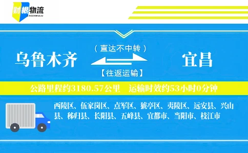 乌鲁木齐到宜昌物流公司