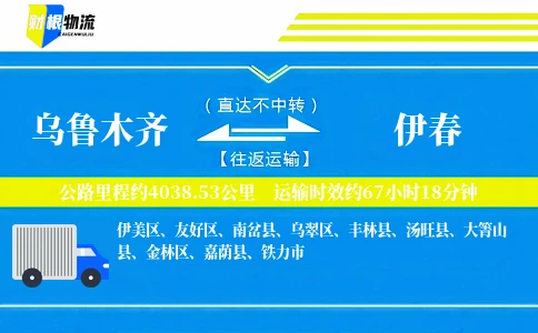 乌鲁木齐到伊春物流公司