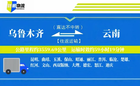 乌鲁木齐到云南物流公司