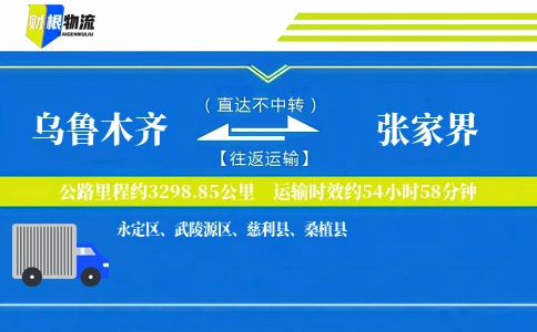 乌鲁木齐到张家界物流公司