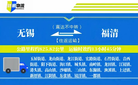 无锡到福清物流公司