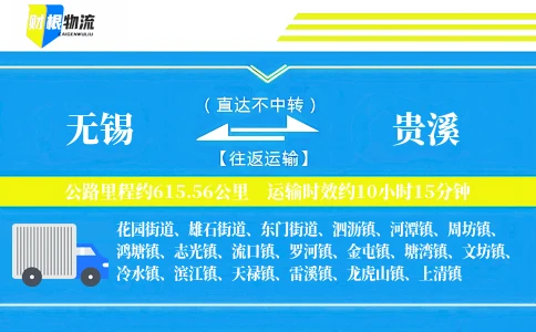 无锡到贵溪物流公司