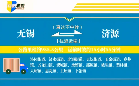 无锡到济源物流公司