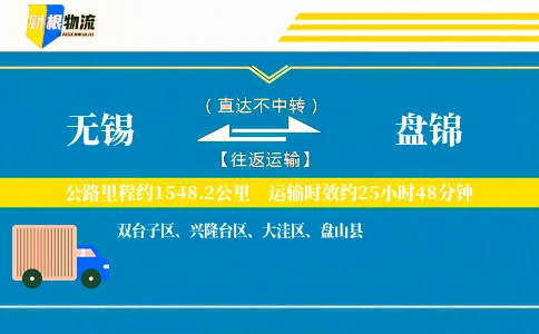 无锡到盘锦物流公司