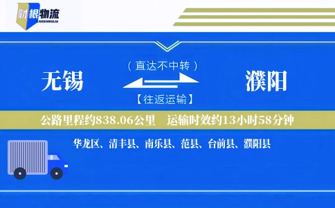 无锡到濮阳物流公司