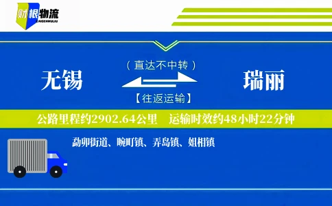 无锡到瑞丽物流公司