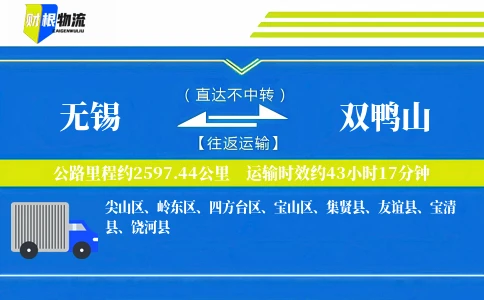 无锡到双鸭山物流公司