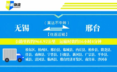 无锡到邢台物流公司
