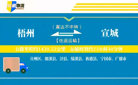 梧州到宣城物流公司