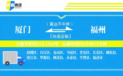 厦门到福州物流公司