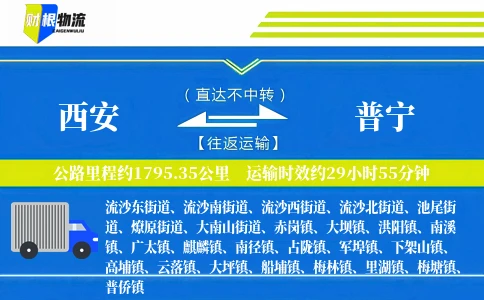 西安到普宁物流公司