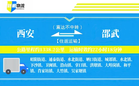 西安到邵武物流公司