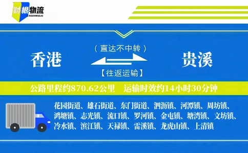 香港到贵溪物流公司