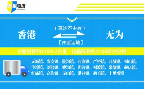 香港到无为物流公司
