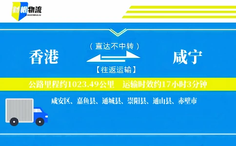 香港到咸宁物流公司