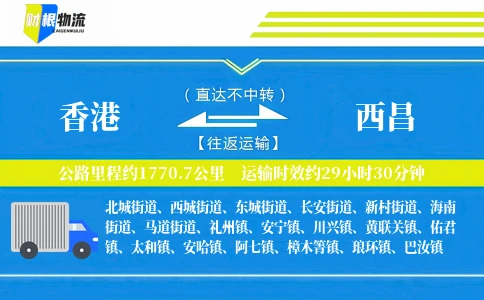 香港到西昌物流公司