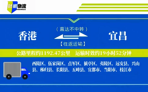 香港到宜昌物流公司