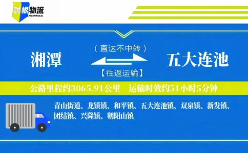 湘潭到五大连池物流公司
