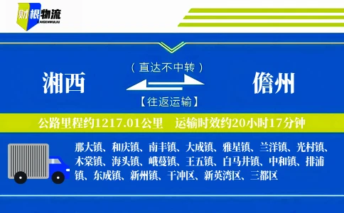 湘西到儋州物流公司