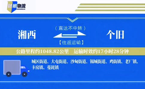 湘西到个旧物流公司