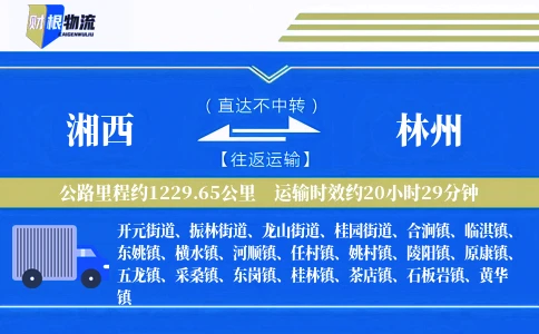 湘西到林州物流公司