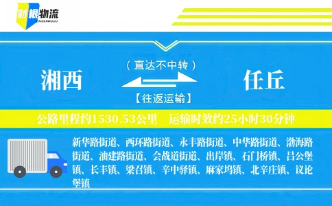 湘西到任丘物流公司