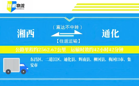 湘西到通化物流公司