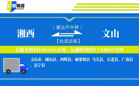 湘西到文山物流公司