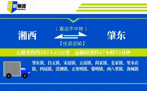湘西到肇东物流公司