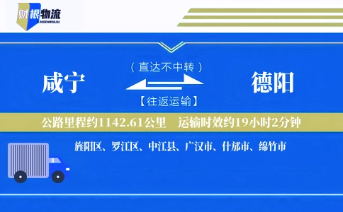 咸宁到德阳物流公司