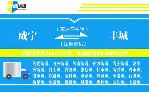 咸宁到丰城物流公司