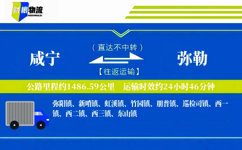 咸宁到弥勒物流公司