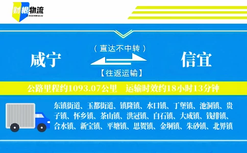 咸宁到信宜物流公司