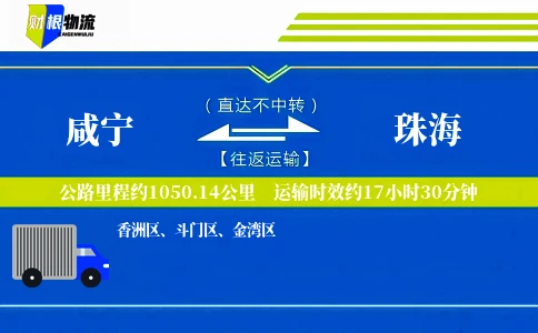 咸宁到珠海物流公司