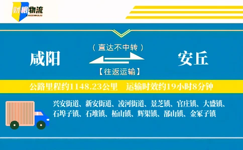 咸阳到安丘物流公司