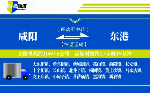 咸阳到东港物流公司